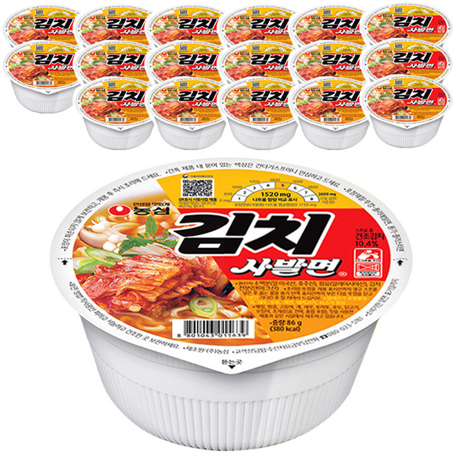 김치사발면 86g, 18개