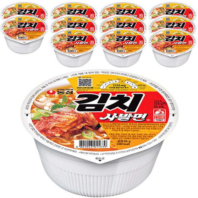 김치사발면 86g, 12개