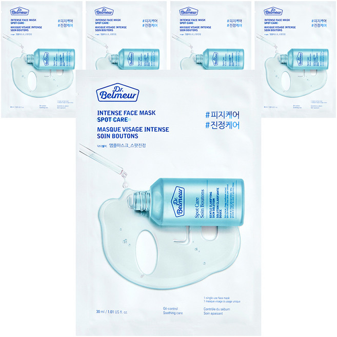 닥터벨머 앰플 마스크 스팟 진정 30ml, 1개입, 5개