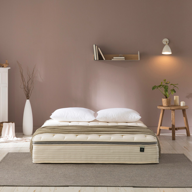 지누스 라돈테스트 기준충족 얼티마 하이브리드 스프링 매트리스 고객직접설치, 23cm