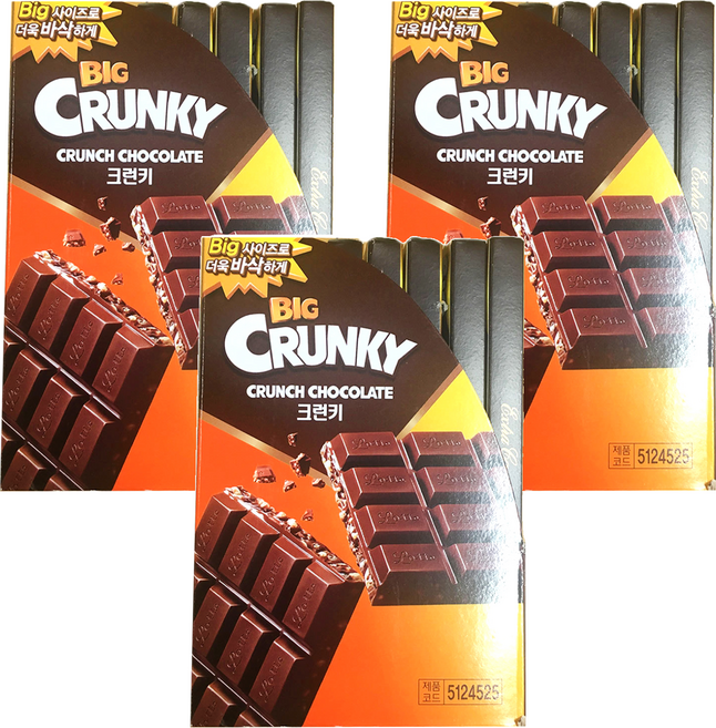 LOTTE 樂天 Crunky 脆心巧克力, 82g, 1盒