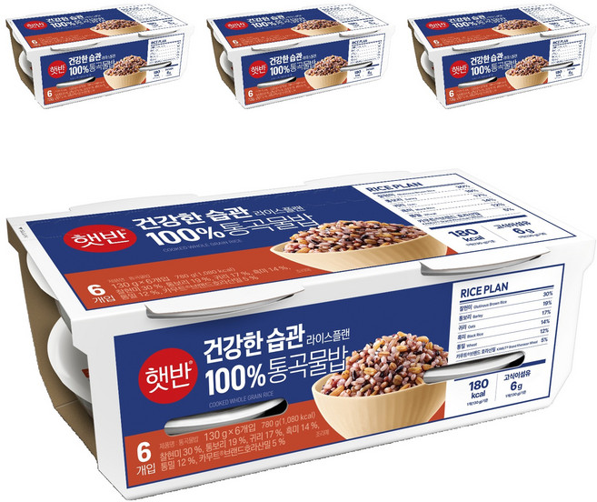 햇반 통곡물밥, 130g, 24개