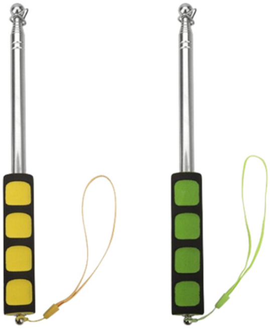 에이비엠코리아 휴대용 길이조절 깃봉 1.2m, 혼합색상, 2개