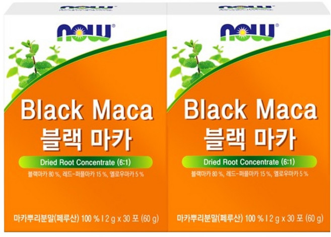 나우푸드 블랙마카, 60g, 2개
