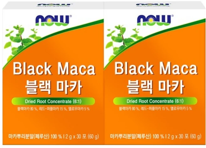 나우푸드 블랙마카, 60g, 2개 - 쿠팡
