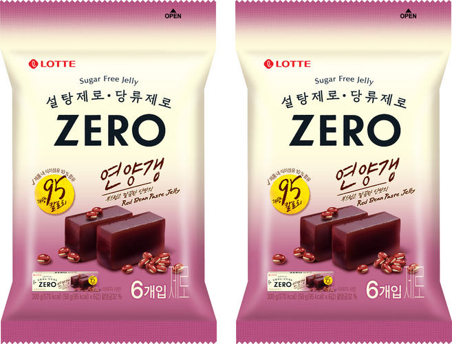 롯데제로 연양갱 50g x 6p, 300g, 2개