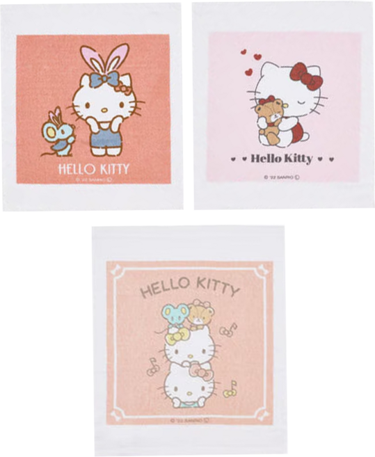 Skater 毛巾3入組, Hello Kitty, 1組