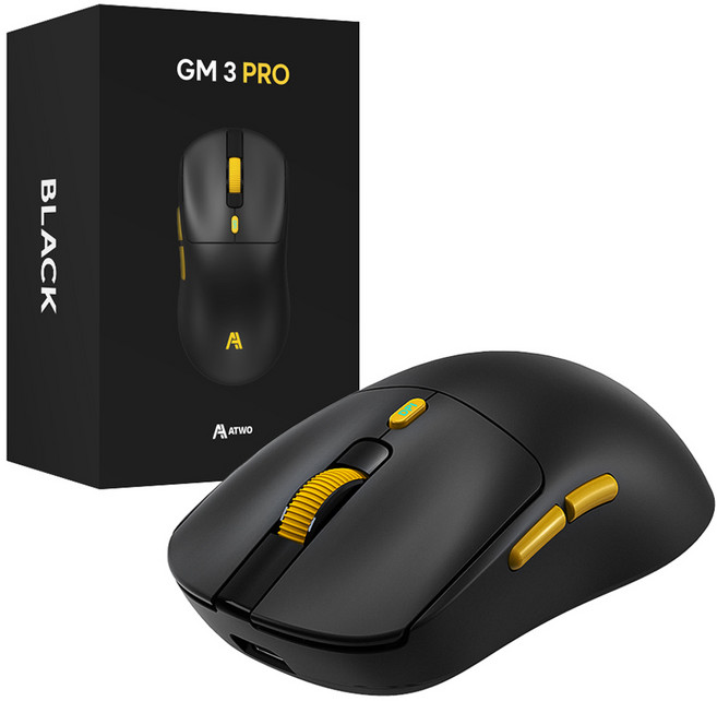 에이투 GM3 프로 초경량 유무선 게이밍마우스, ATWO GM 3 PRO, 블랙