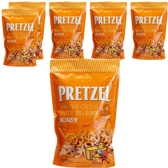 SAMJIN 三進 迷你蝴蝶脆餅 切達起司口味, 6包, 300g