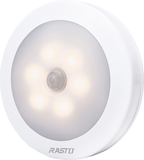 RASTO 圓形LED六燈珠磁吸感應燈 R-ARJ001 81 x 28mm 黃光, 1個