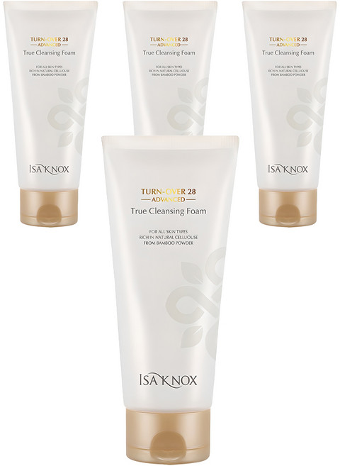 이자녹스 턴오버 28 어드밴스드 트루 클렌징 폼, 180ml, 4개