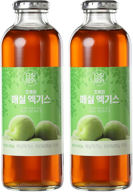 초록원 매실엑기스, 660g, 2개