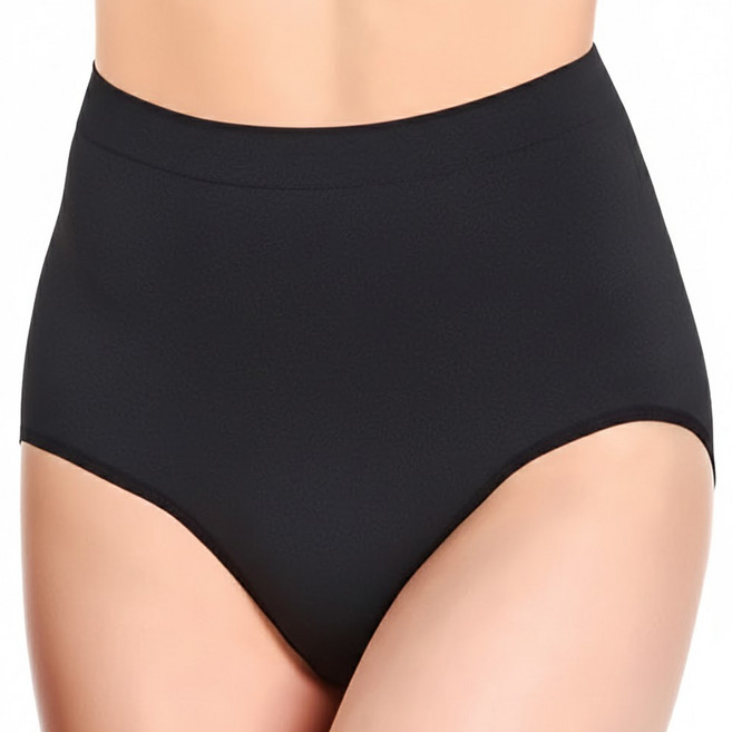 GIAT 吉亞特 石墨烯碘紗暖宮抗菌內褲 03125 高腰款, 黑色
