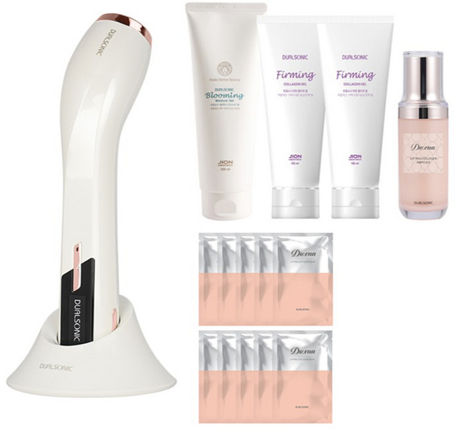 듀얼소닉 맥시멈 피부관리기기 세트, 화이트, JOMT-AH-11A