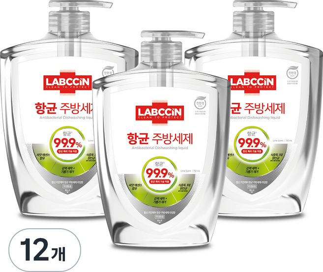 랩신 주방세제 라임향, 750ml, 12개