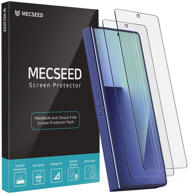 MECSEED 3CX 외부액정 강화유리 휴대폰 액정보호필름 2p 세트, 1세트