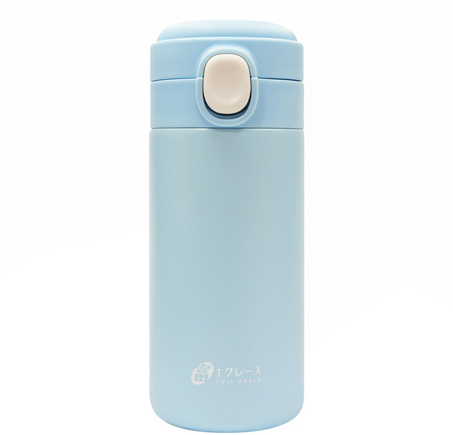 FUJI-GRACE 富士雅麗 輕陶瓷迷你彈蓋杯, 海藍色, 300ml, 1個