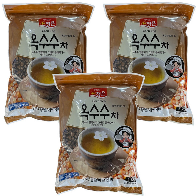 청은에프엔비 옥수수차, 1kg, 1개입, 3개