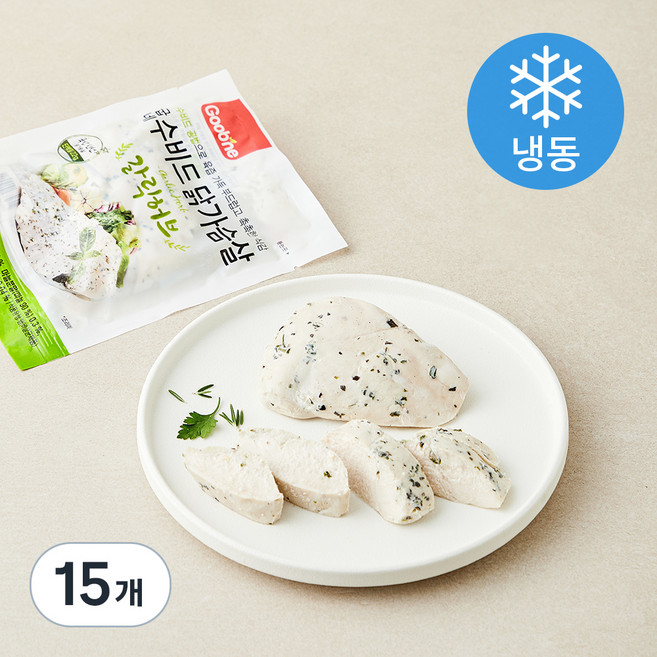 굽네 수비드 닭가슴살 갈릭허브 (냉동), 100g, 1개입, 15개