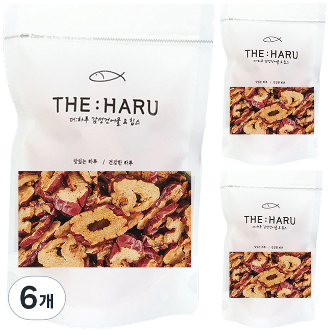 THEHARU 건조 국산 보은대추칩, 6개, 80g