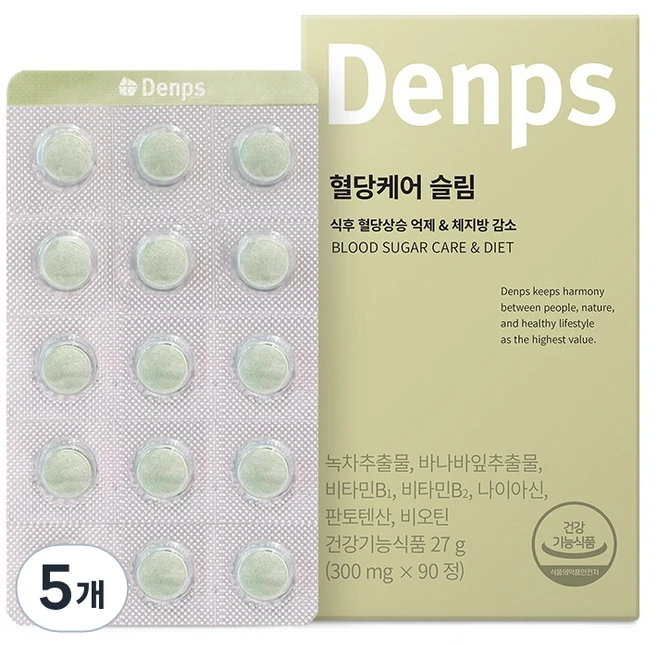 덴프스 혈당케어 슬림 영양제, 90정, 5개 - 쿠팡
