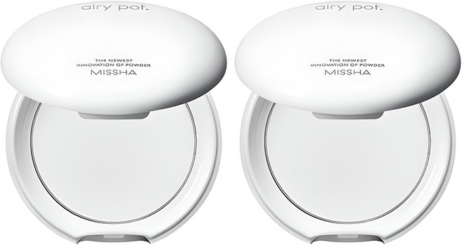 미샤 에어리 팟 팩트 5g, 투명, 2개
