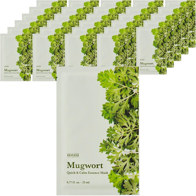 어니시 퀵 앤 캄 에센스 쑥 마스크팩 23ml, 1개입, 60개 - 쿠팡