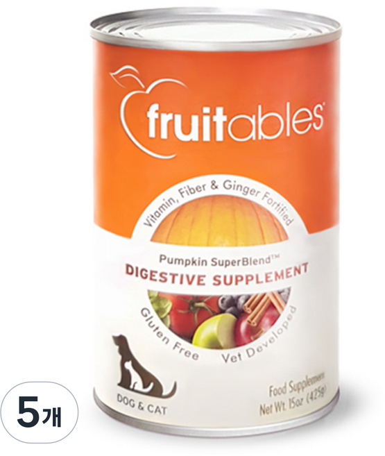 프루터블즈 반려동물 호박 영양제, 425g, 소화+장건강, 5개