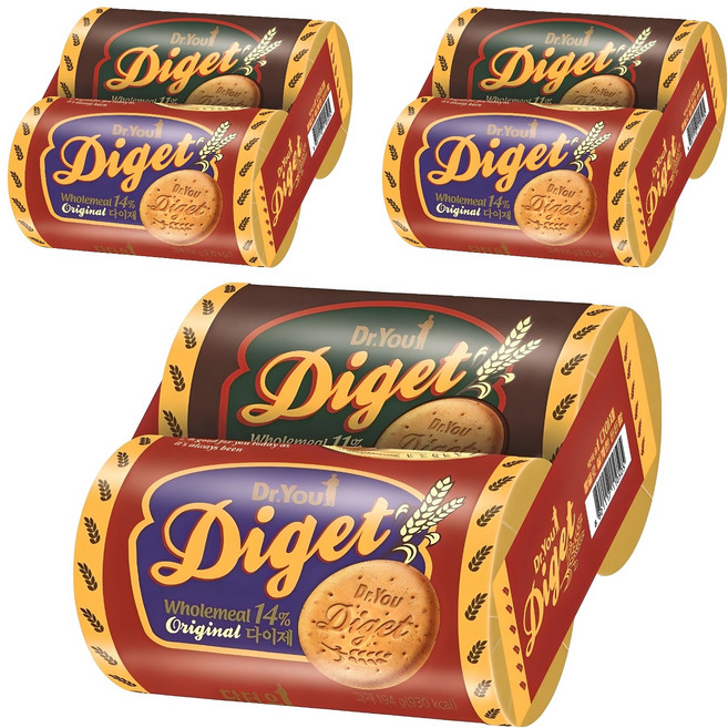 닥터유 다이제 초코 225g +오리지널 194g, 419g, 3개