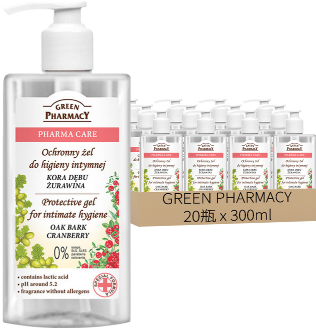 GREEN PHARMACY 蔓越莓私密潔膚露, 300ml, 20瓶