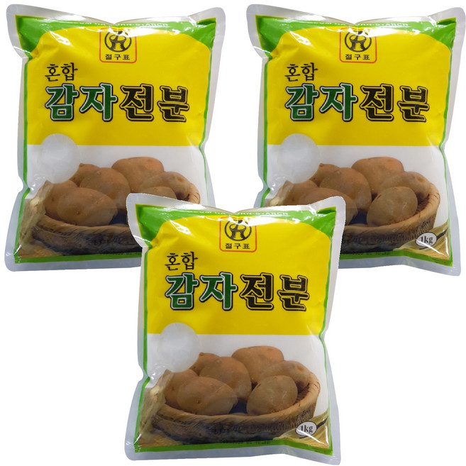 금하 혼합 감자전분, 1kg, 3개