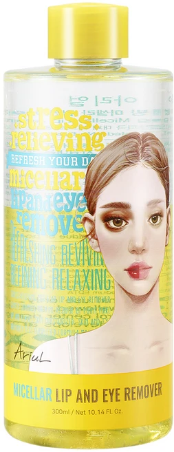 [비건뷰티] 아리얼 릴리빙 미셀라 립 앤 아이 리무버, 300ml, 1개 - 쿠팡