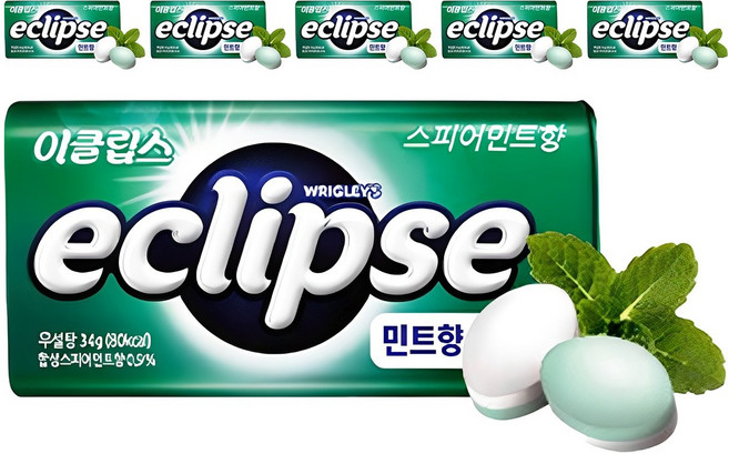 이클립스 스피어민트향 캔디, 34g, 6개