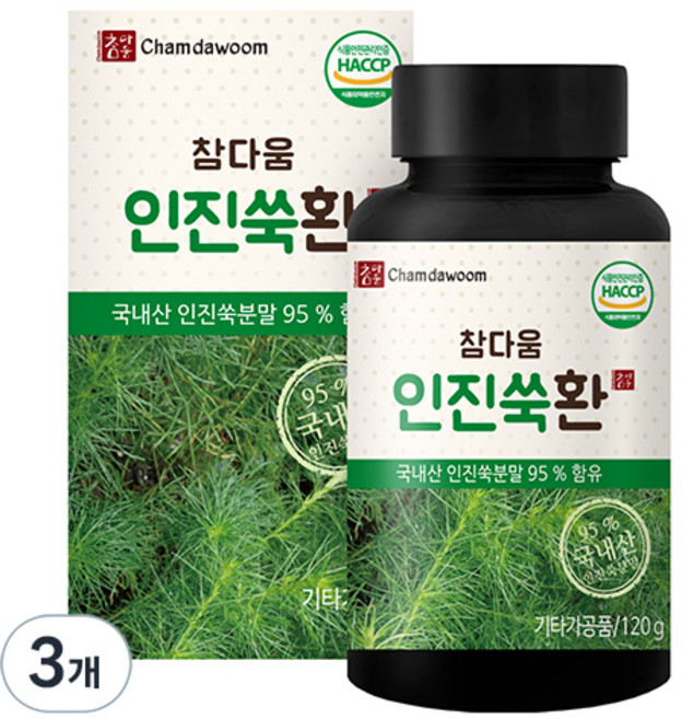 참다움 인진쑥환, 120g, 3개