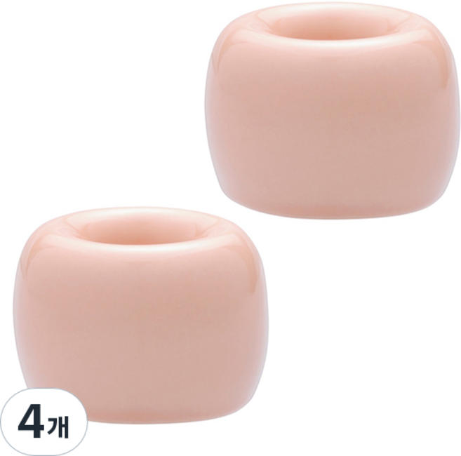 블럭마트 도자기 칫솔꽂이, 핑크, 4개