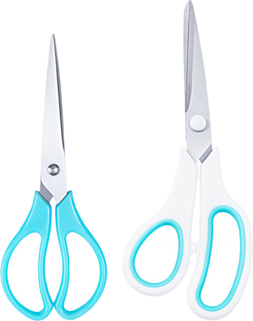 Tamsaa 辦公用剪刀 2種 x 2入 套組, 1組, 白色, 藍色