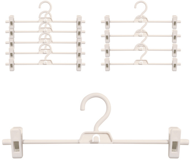 생활공식 논슬립 고급형 바지걸이, 10개, 아이보리