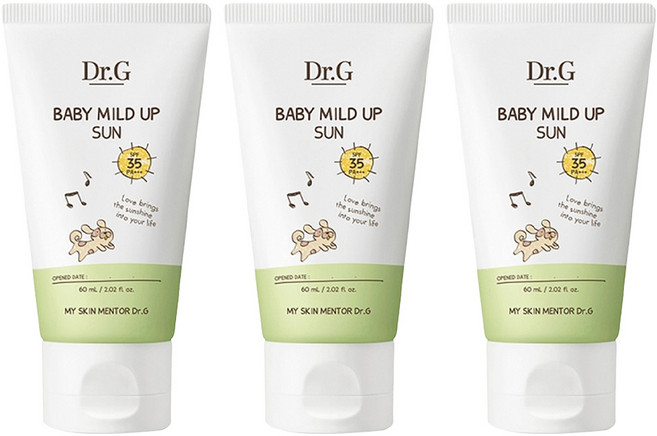 닥터지 베이비 마일드 업 선크림 SPF35 PA+++, 60ml, 3개