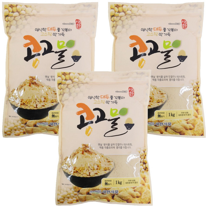 새한식품 콩고물, 3개, 1kg