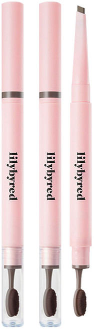 lilybyred 持久防暈染雙頭眉筆 0.17g, 05 灰褐色, 2支