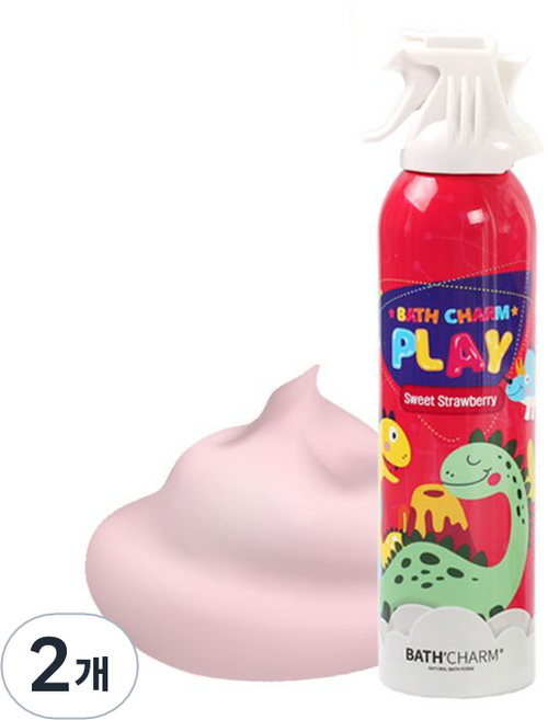바스참 플레이 버블 클렌저 스윗 스트로베리 향, 200ml, 2개