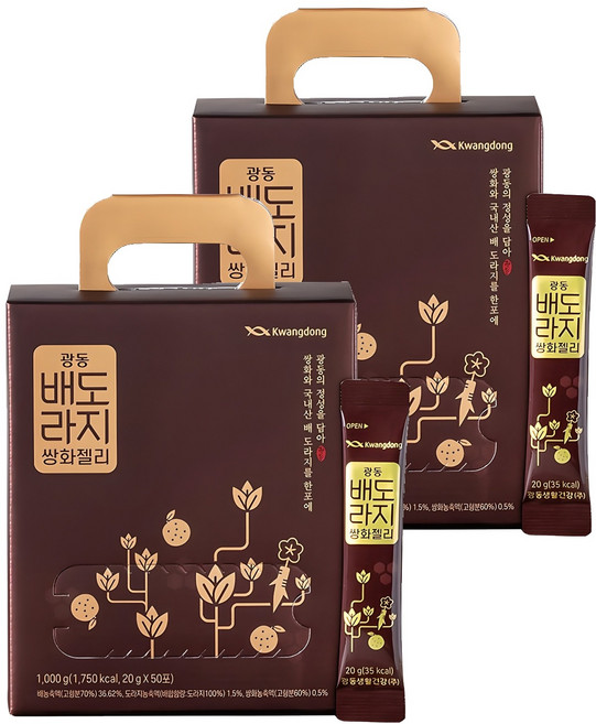 광동 배도라지 쌍화젤리 50포, 1kg, 2개
