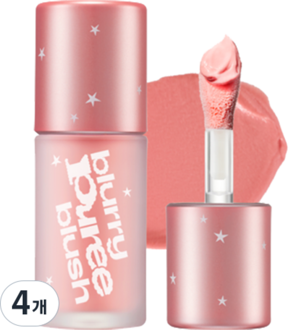 팁토우 블러리 퓨레 블러셔 4.5ml, 4개, F01 딸기슈