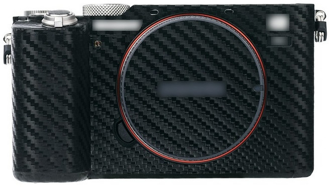 JJC 소니 A7C 카메라 스킨 스크래치 보호 필름, 카본 블랙, 1개