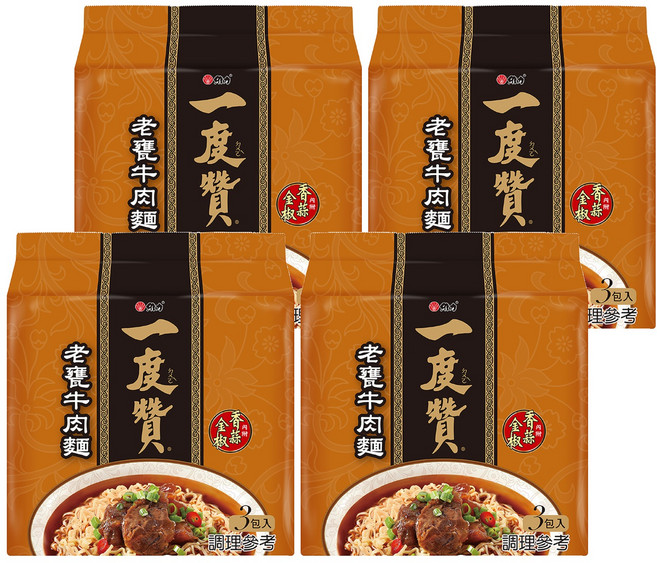 維力 一度贊 老甕牛肉麵 185g, 12包