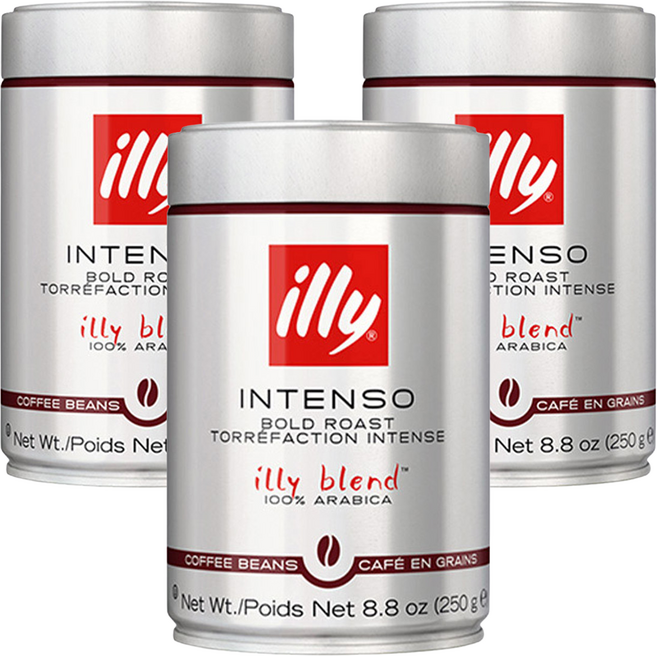 일리커피 다크 원두 (7723) illy DARK 250GR BEANS, 홀빈(분쇄안함), 250g, 3개