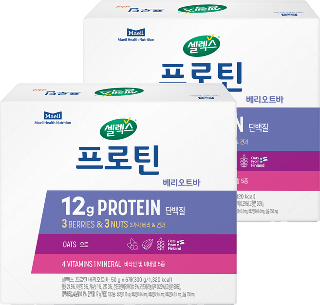 셀렉스 프로틴 베리오트바 프로틴바, 300g, 2개