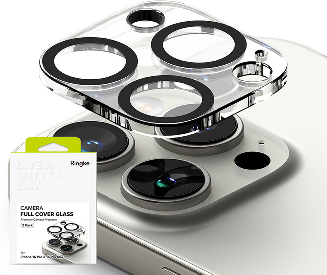 링케 휴대폰 카메라 풀커버 글라스 강화유리 필름 2p 세트, 1세트