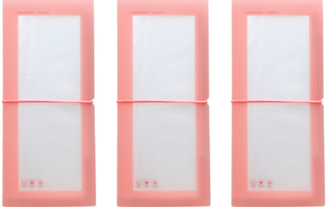 마켓감성 스티커 사진 보관 앨범 3p, 핑크, 30매