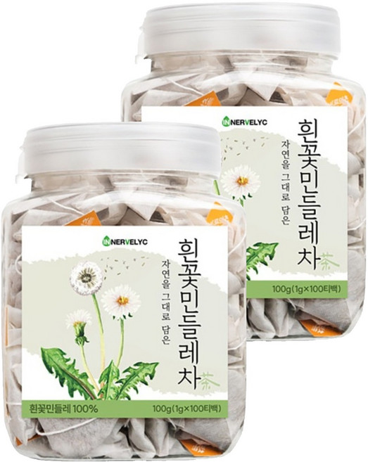 이너블릭 흰민들레 티백차, 1g, 100개입, 2개